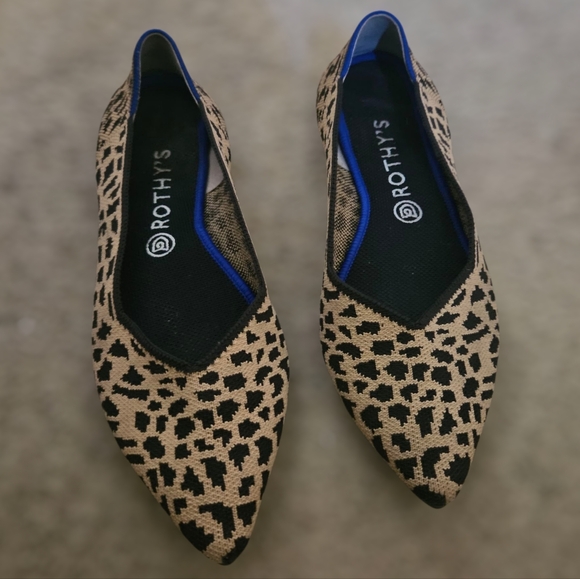 Rothy's The Point Leopard Flats - Women 10.5 - Picture 1 of 3